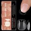 Unhas Postiças Semi-Foscas, Sem Lixar, Sem Marcas, Caixa com 600 Peças, Pontas de Unha Sem Marcas, Pontas de Unha Removíveis Usáveis