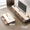 Móvel de TV Sala de Estar Casa 2025 Novo Estilo Quente Apartamento Pequeno Luxo Leve Moderno Móvel de Chão Mesa de Centro Combinação de Móvel de TV