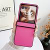 Funda Adecuada para Teléfono Samsung Zflip8 con Patrón de Lichi, Cubierta Trasera Textura Piel Galaxy Zflip 30% de Descuento, Estilo Japón y Corea
