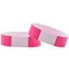 Suministro de fábrica en stock pulsera de papel sintético variedad de colores opcional pulsera desechable para parque infantil