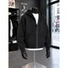 Moletom com Capuz Retro Americano Zíper Grande Dente Unissex 2026 Nova Marca Tendência Casual Versátil Jaqueta Moletom