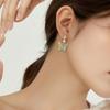 Pendientes de mariposa huecos con diamantes de lujo, de moda coreana, de plata S925, sencillos y elegantes de alta gama.