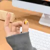 Oro Ámbar Mar Puro Hecho a Mano Portátil Uñas Cortas Estilo Ins Parche de Uñas Doudou de Alta Gama Uñas Postizas