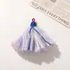 Pingente de Algodão Brilhante Estilo Chanel com Borla Longa para Acessório DIY Feito à Mão