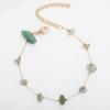 Pulseira Jin Yiyuan Nicho Alienígena Pedra Natural Feminina Estilo Étnico Pulseira Doce Banhada a Ouro 18K Tornozeleira de Ametista