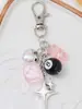 Llavero de Coche de Fresa Fruta Cereza Limón Diamante Colgante para Bolso de Mujer Llavero de Metal Dibujo Animado