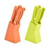 Venta al por mayor de fábrica juego de 7 cuchillos para bistec de acero inoxidable con soporte para cuchillos traje de cuchillos cuchillo para bistec y fruta