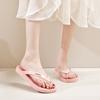 Chinelos Minimalistas Casuais Versáteis de Bico Redondo com Solas Grossas para Mulheres, Adequados para Uso Externo no Verão e Calçados de Praia