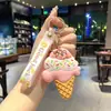 Venta Caliente de Verano Llavero Colgante de Caricatura de Helado Paleta de Hielo Colgantes para Mochila de Estudiante Accesorios Al por Mayor