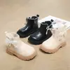 Botas de Cuero para Niños 2026 Otoño Nueva Llegada Botas de Princesa con Lazo para Niñas Estilo Coreano Estilo Dulce Botas Individuales para Niñas Botas Cortas