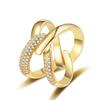 Anel combinatório de diamante em forma de X Carlisle original novo destacável moda masculina e feminina versátil anel europeu e americano enrolado