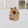Decoración de Pastel de Cumpleaños de Capibara Famoso en Internet Acrílico Lindo Pez Globo Topper Sombrero de Fiesta Disfraz de Cobaya