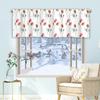 1 pieza cortina corta floral multicolor cortina de cocina media cortina transfronteriza decoración de ventana pequeña de Navidad poliéster algodón