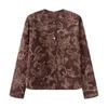 Otoño e Invierno 2025 Nueva Chaqueta Acolchada Estampada Casual Transfronteriza Europea y Americana Chaqueta de Algodón W034 25156