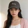 Gorra de Béisbol de Ala Ancha con Parte Superior Suave Estilo Coreano para Mujer, Bordado Simple de Letras, Gorra de Pato de Ala Ancha, Sombrero de Sol Versátil Casual