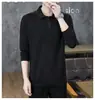 Moletom Estilo Outono e Inverno Camisa Polo Masculina Camiseta de Manga Longa Nova Peça Superior Masculina 2023 Camisa Base para Primavera e Outono
