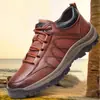 Zapatos de Hombre para Comercio Exterior Transfronterizo, Zapatos Deportivos para Exteriores, Zapatos Casuales para Senderismo, Nuevos Zapatos de Cuero Británicos Antideslizantes Resistentes al Desgaste para Hombre