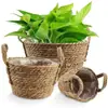 Cestas, Cestas Trançadas, Cestas de Flores, Conjuntos de Vasos de Flores de Bambu, Plantas Verdes, Cestas de Palha, Conjuntos de Decoração de Plantas, Cestas de Rattan, Plantas Verdes