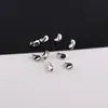 6*10mm Contas Simples Brilhantes Três Lados Torcidos Espaçadores Assimétricos de Liga para Pulseira DIY Colar de Contas Material para Joias