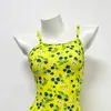 Traje de baño de una sola capa para mujer, estilo de natación profesional, diseño dulce y juvenil, pieza única simple y estilizada, adecuado para entrenamiento en piscina, competición y uso estudiantil.