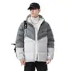Ropa de Hombre Transfronteriza Invierno 2025 Marca de Moda Abrigo de Algodón para Hombre Nuevo Engrosado Cálido Bloqueo de Color Chaqueta Acolchada Elegante Abrigo de Algodón para Hombre