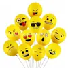 Balões Atacado Transfronteiriça 12 polegadas Balões Amarelos de Emoji para Festas de Aniversário Infantil, Balões Brinquedo Divertidos de Emoji