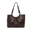 Bolso de Mano Retro Brillante Transfronterizo para Mujer Otoño/Invierno 2026 Nuevo Versátil Gran Capacidad para el Trabajo con un Solo Hombro Debajo del Brazo