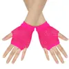 Guantes de Red Cortos Transfronterizos Discoteca Multicolor Sexy Elásticos Guantes Punk Guantes de Malla Hueca Europeos y Americanos