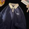 Suéter masculino 2020 primavera e outono novo ins moda marca high street solto oversize casual camisa polo americana