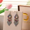 Joyería Daisy Nuevos Pendientes de Forma de Gota de Agua Microincrustados Pendientes Largos de Tachuela de Cristal Accesorios Creativos Transfronterizos para Mujer