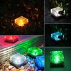 Lámpara subterránea solar para exteriores Lámpara de piso Flor de Hielo Lámpara de ladrillo Lámpara de césped Lámpara de jardín Lámpara de jardín de cristal Lámpara de jardín impermeable