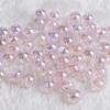 Cuentas acrílicas dispersas, redondas, chapadas en color, hechas a mano, para hacer tú mismo, joyería, pulsera, bolso, cadena para teléfono móvil, collar, accesorios.