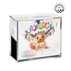 Caixa Magnética de Acrílico Anti-UV para Coleção de Pokemon, Caixa de Armazenamento de Desenho Animado à Prova de Poeira e Água, Caixa de Exibição de Alta Transparência