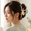Pinza para el pelo de estrella con garra y estampado de leopardo estilo retro, dulce y fresca, para recogidos, pinza de acetato de gato y tiburón, accesorio de pelo elegante en forma de corazón