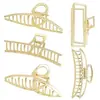 Amazon Transfronterizo Accesorios para el Cabello Nuevo Aleación Metal Pinza Pinza para el Cabello Grande Geométrico Simple Accesorios para el Cabello de Adulto Tocado