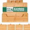 Tabla de Cortar de Clasificación de Madera Juego de Cuatro Piezas Tabla de Cortar de Madera para el Hogar Cocina Tabla de Cortar Multiusos Tabla de Cortar para Frutas Queso