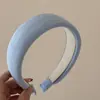 Diadema de Punto Grueso para Otoño e Invierno Pinza para el Cabello de Color Sólido Simple Tapa Alta para la Cabeza Hace que la Cara Parezca Más Pequeña Diadema Accesorios para el Cabello Estilo Coreano