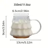 Copo Doméstico de Vidro Borossilicato Alto para Leite e Café, Copo para Latte Americano Gelado, Copo Transparente Resistente ao Calor com Alça, Copo de Natal