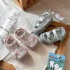 Sandálias Infantis para Meninas de 3-6 Anos, Sandálias de Verão Antiderrapantes com Solado Macio para Crianças, Sandálias Fechadas Respiráveis Antiderrapantes Estilo Princesa Desenho Animado