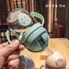 Vaso de agua infantil con pajita y asa para bebé, con bola de gravedad, de plástico para PC
