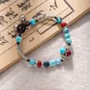 Pulseiras Tecidas Artesanais Mais Vendidas na Fronteira, Pulseiras de Imitação de Turquesa e Cera de Abelha Estilo Étnico Retrô, Acessórios de Pulseiras Nepaleses