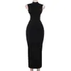 Yy24070 Vestido Sexy de Espalda Descubierta con Lazo Estilo Europeo y Americano para Mujer 2026 Verano Nuevo Estilo Elegante Chica Atrevida Vestido Largo