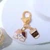 Lindo Colgante de Gato de Metal para Café Llavero Corazón de Niña Antiperdido Estuche para Auriculares AirPods Colgante Decorativo para Memoria USB