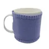 Lindo juego de taza pequeño tejido a mano, taza de cerámica, juego de lana, juego de taza navideña, suministro directo de fábrica, todo material acrílico