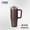 Taza Termo Tyeso Gran Capacidad Taza para Café Helado Portátil para Coche con Popote Frío Acero Inoxidable Taza de Coche
