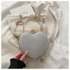 Bolso de Hombro Estilo Coreano Nuevo, Bolso en Forma de Corazón, Bolso de Mano con Cadena de Nicho, Bolso Cruzado, Bolso de Mano de Cadena para Mujer de Gama Alta