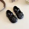 Zapatos de Cuero Estilo Fragancia Pequeña para Bebés Niñas Pequeñas 2025 Primavera Otoño Nuevos Suela Suave Lazo Dulces Zapatos de Princesa Zapatos Individuales para Niños Pequeños