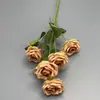 Flores Artificiales Transfronterizas 6 Cabezas Rosa Melocotón Flores Artificiales Multicolor Fantasía Guía de Camino de Boda Rosas Artificiales