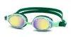 Gafas de Natación Planas de Silicona de una Sola Pieza, Color Macarrón, Cómodas, Colorido, Chapado, Nuevo Estilo, para Niños, Impermeables de Alta Definición