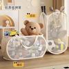 Caixa de Armazenamento de Brinquedos de Mesa para Sala de Estar Infantil com Grande Capacidade para Bonecos de Pelúcia, Blocos de Montar Lego de Bebê, Compartimentos Multifuncionais